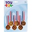 Toy Fun Medailles met lint, 6 stuks, B190xH250mm