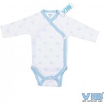 VIB Romper All Over Print Kroontje Wit-Blauw