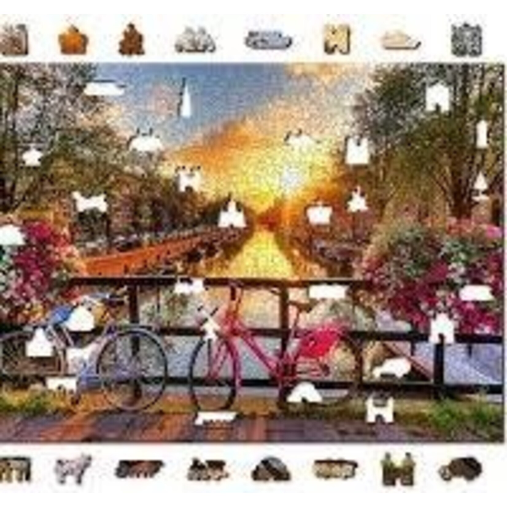 Wooden City Houten Legpuzzel Fietsen in Amsterdam 1010 st