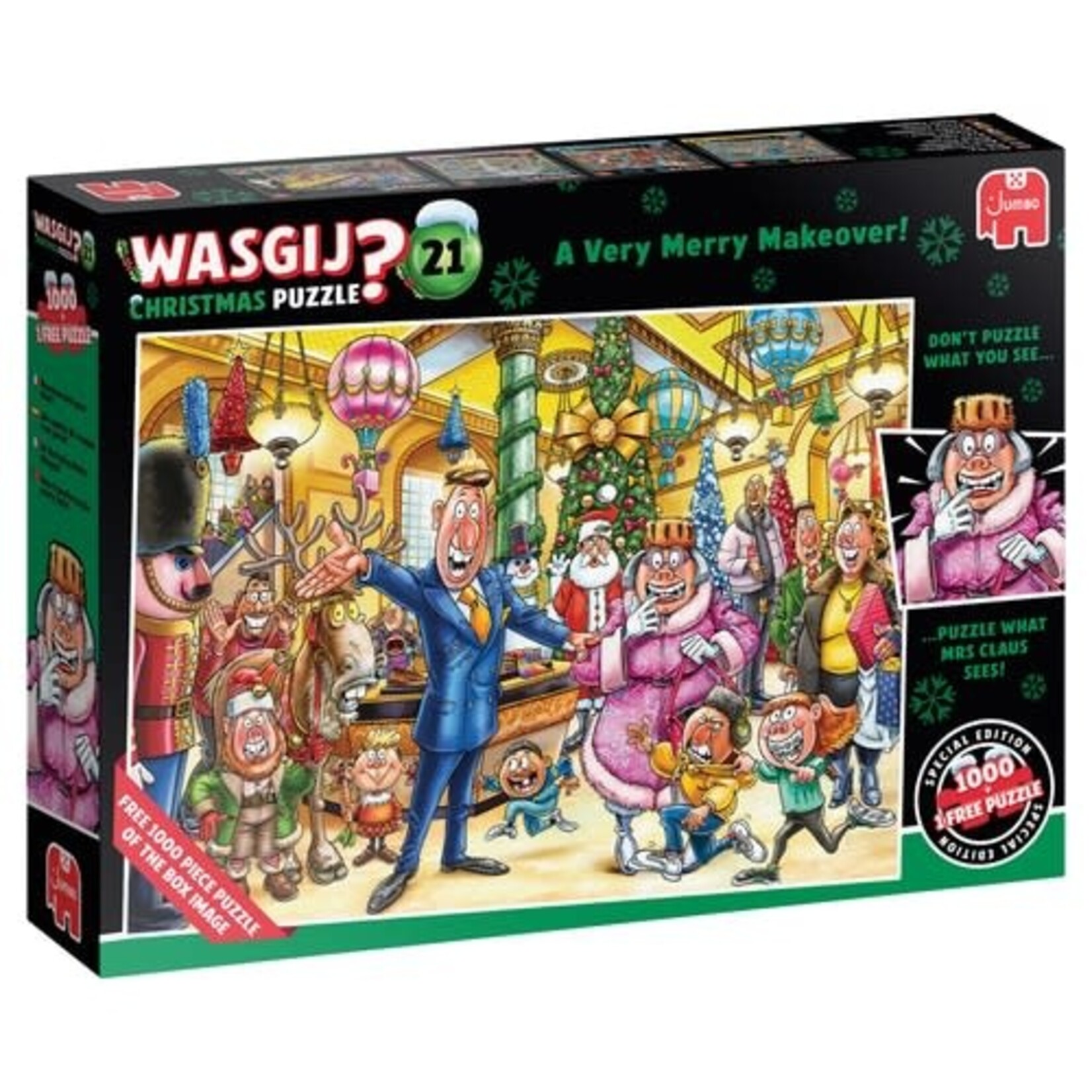 Jumbo Puzzel Wasgij Christmas 21 – Een feestelijke make-over! (2×1000)
