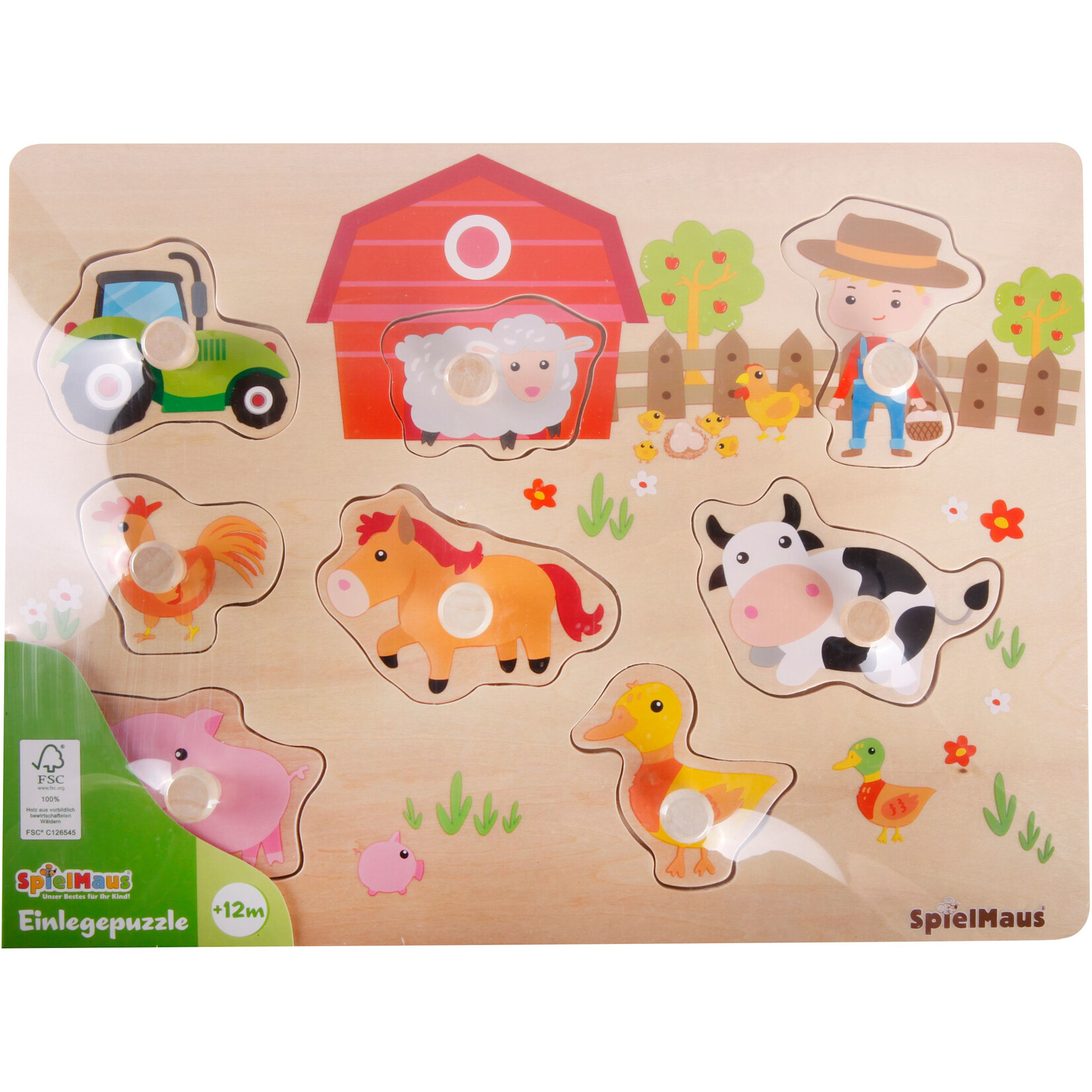 Spielmaus SpielMaus Houten Inleg Puzzel 7-10 stukjes (per stuk)