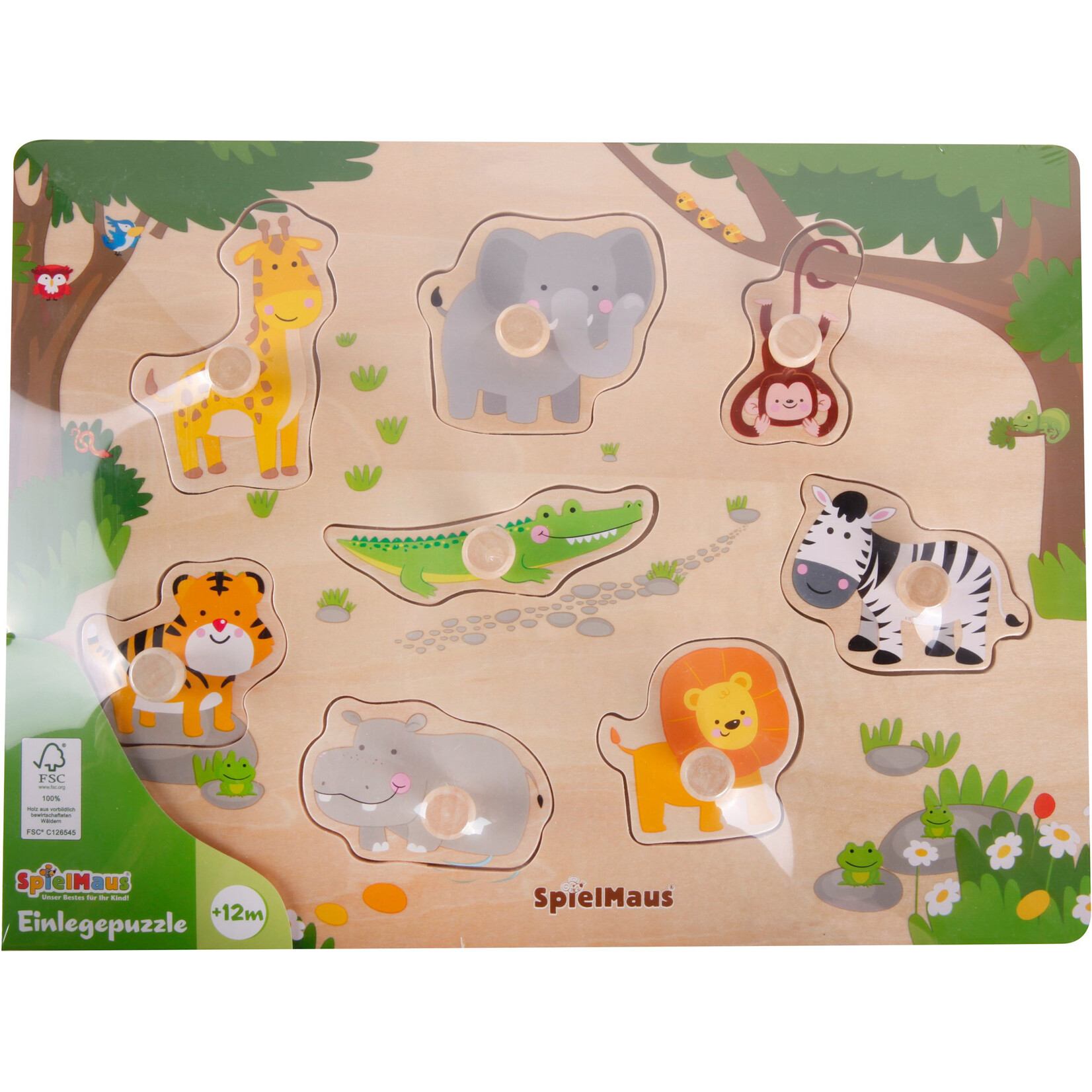 Spielmaus SpielMaus Houten Inleg Puzzel 7-10 stukjes (per stuk)