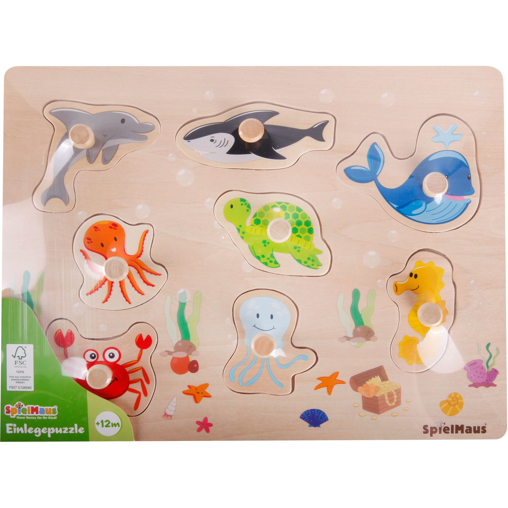 Spielmaus SpielMaus Houten Inleg Puzzel 7-10 stukjes (per stuk)