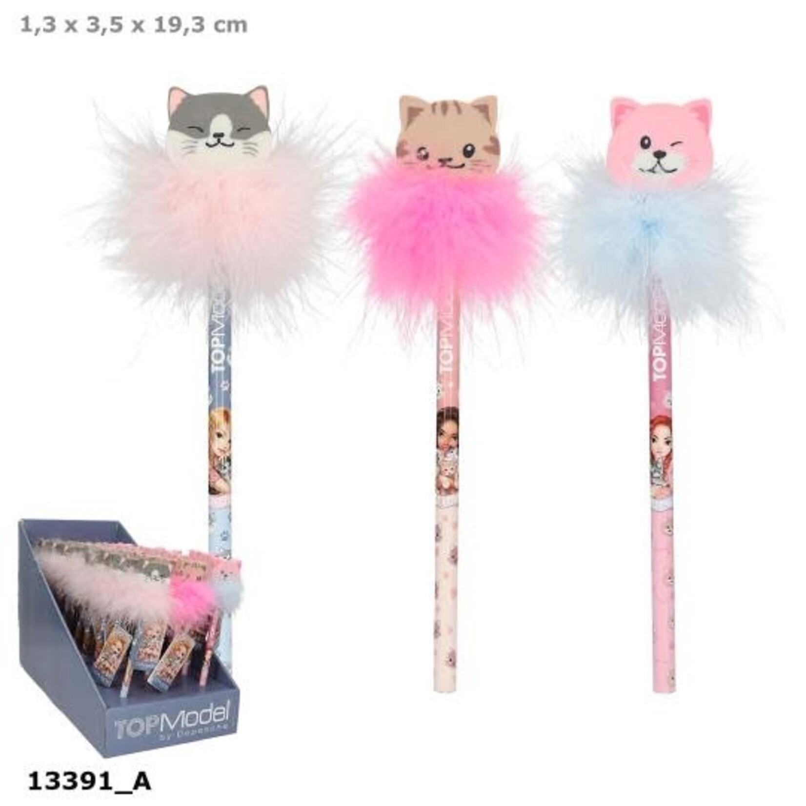 Topmodel TOPModel potlood met gumtopper CAT LOVE