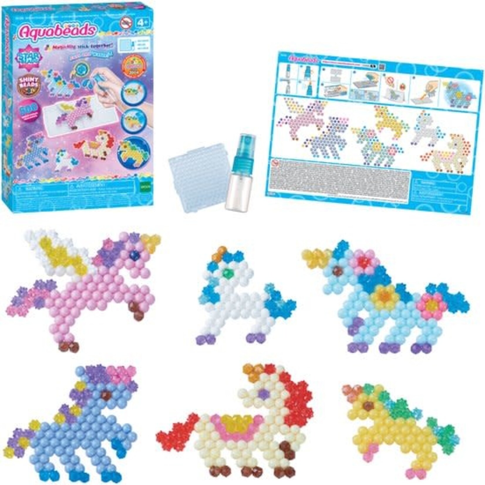 Aquabeads Aquabeads Unicorn Friends Craft Kit- complete set met 500 parels in 27 kleuren