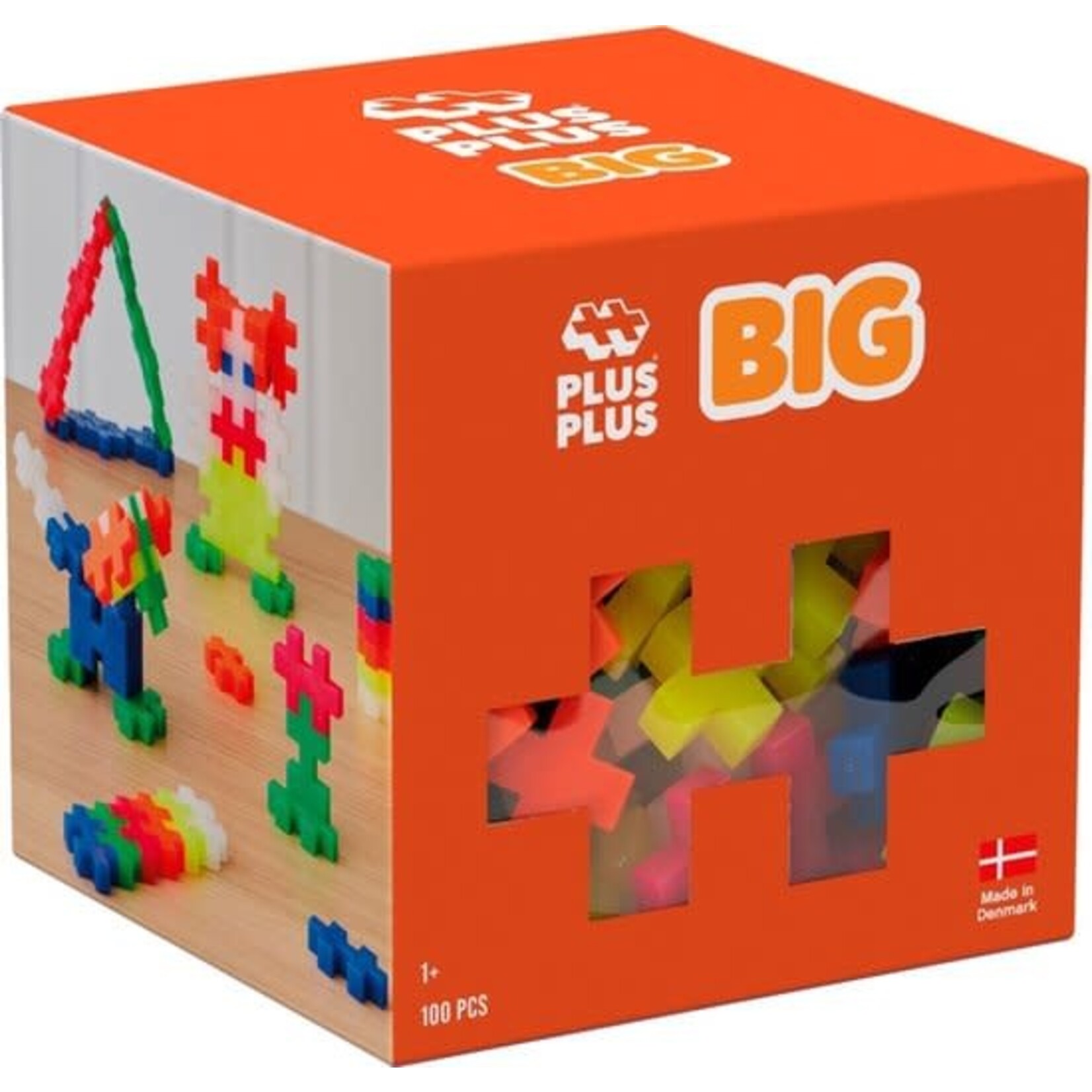 Plus Plus Neon BIG Plus-Plus: 100 stuks