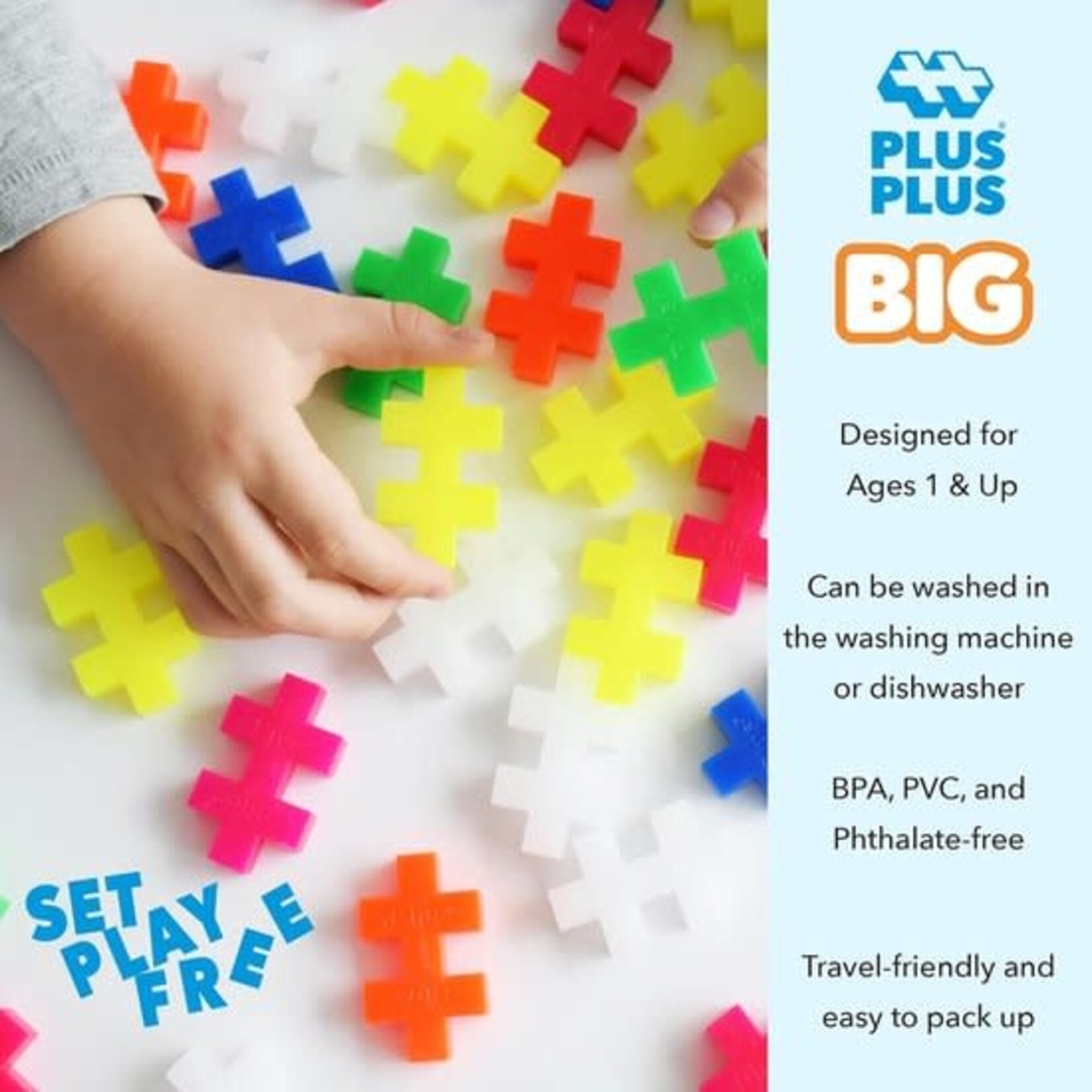 Plus Plus Neon BIG Plus-Plus: 100 stuks
