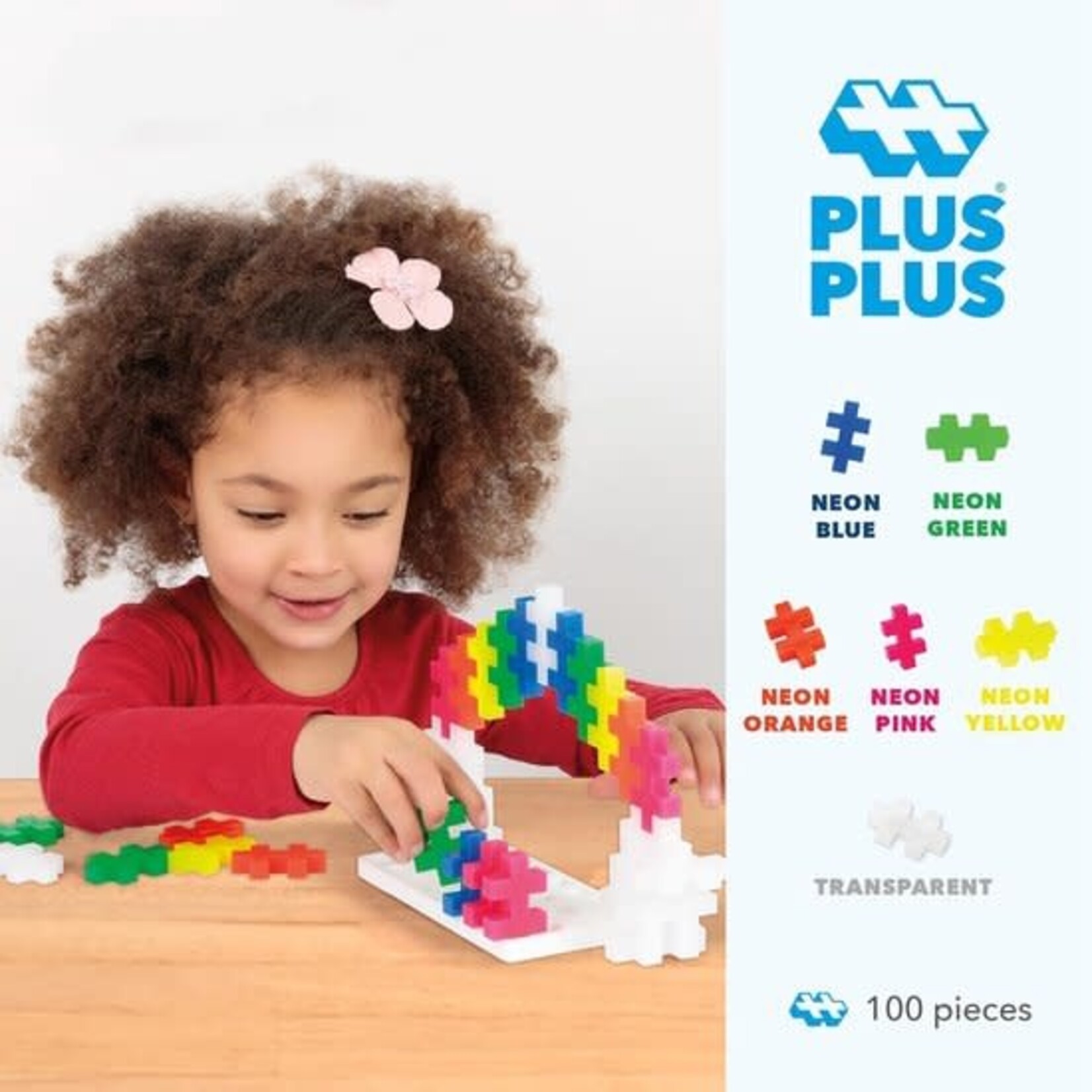 Plus Plus Neon BIG Plus-Plus: 100 stuks
