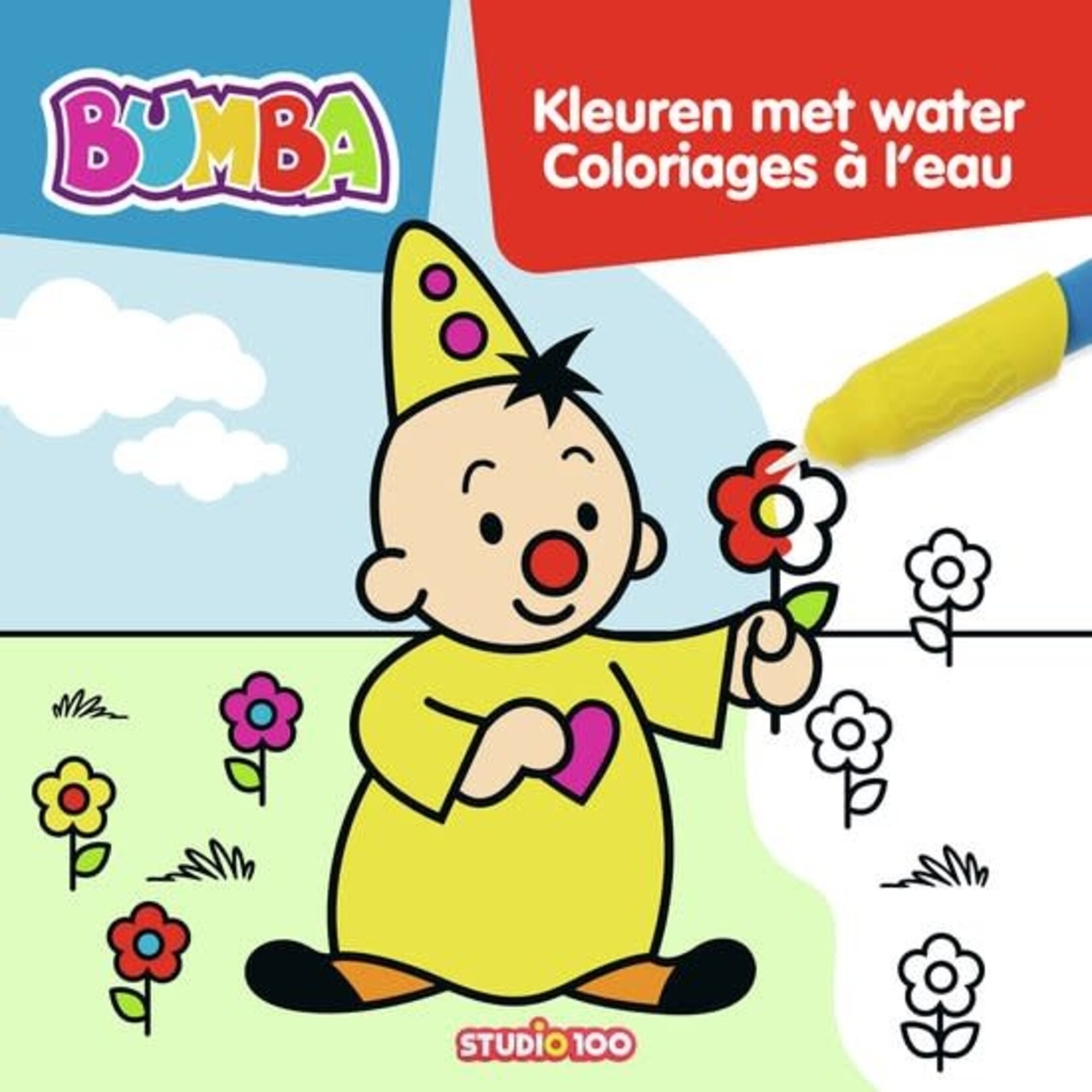 Bumba Bumba kleurboek- Kleuren met water - blauw