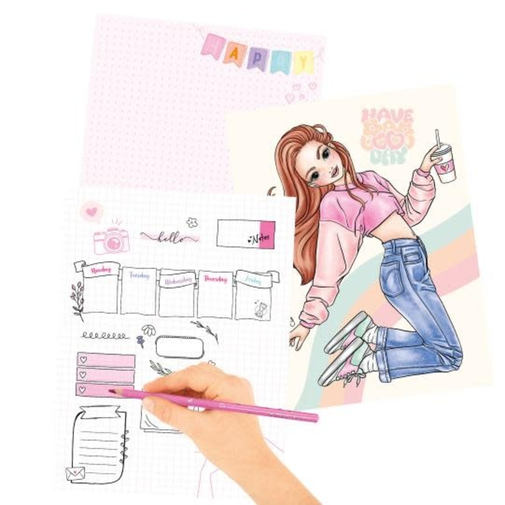 Topmodel TOPModel mood kleurboek met licht Engelse versie