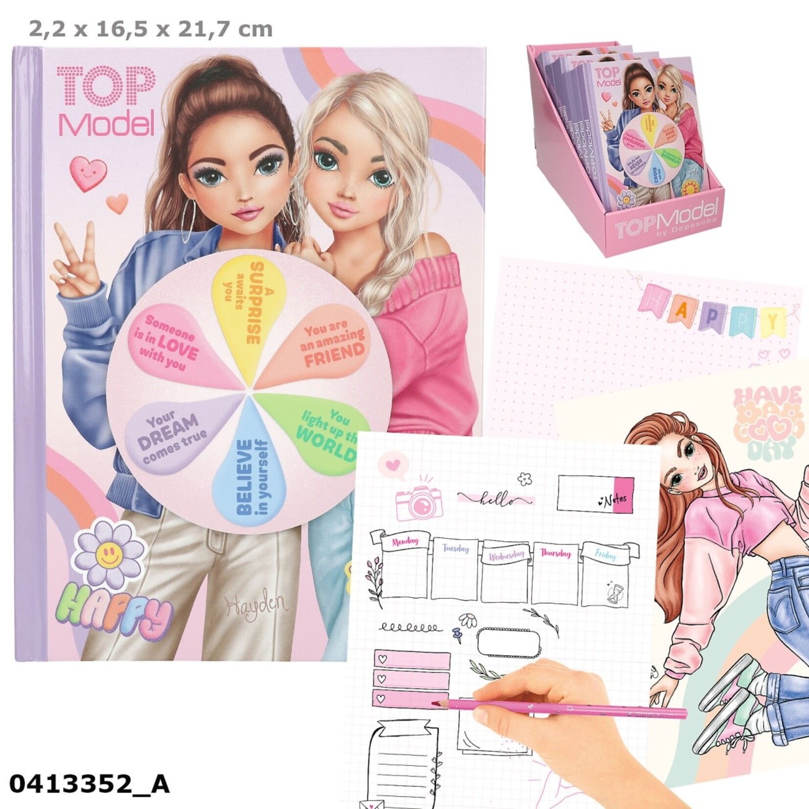 Topmodel TOPModel mood kleurboek met licht Engelse versie