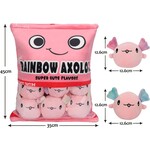 Jollyplush JollyPlush Snack Pillow Rainbow axolotl