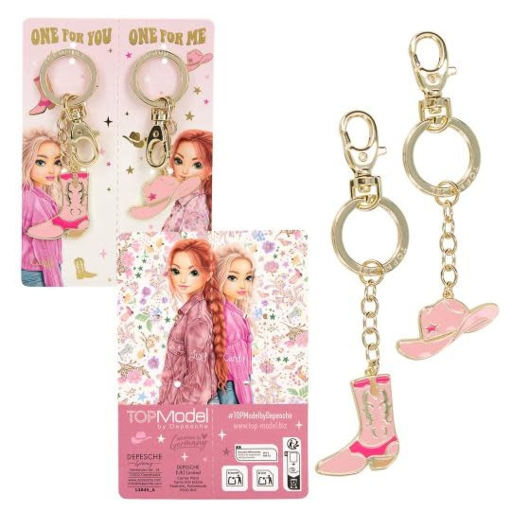 Topmodel TOPModel BFF sleutelhanger COWGIRL (per set van 2)