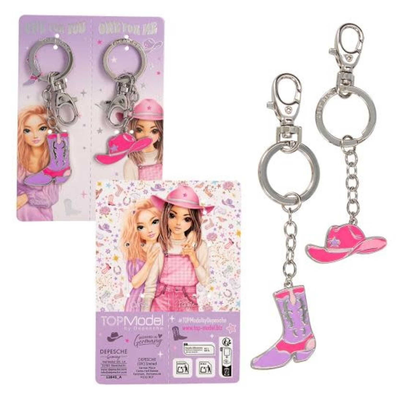 Topmodel TOPModel BFF sleutelhanger COWGIRL (per set van 2)