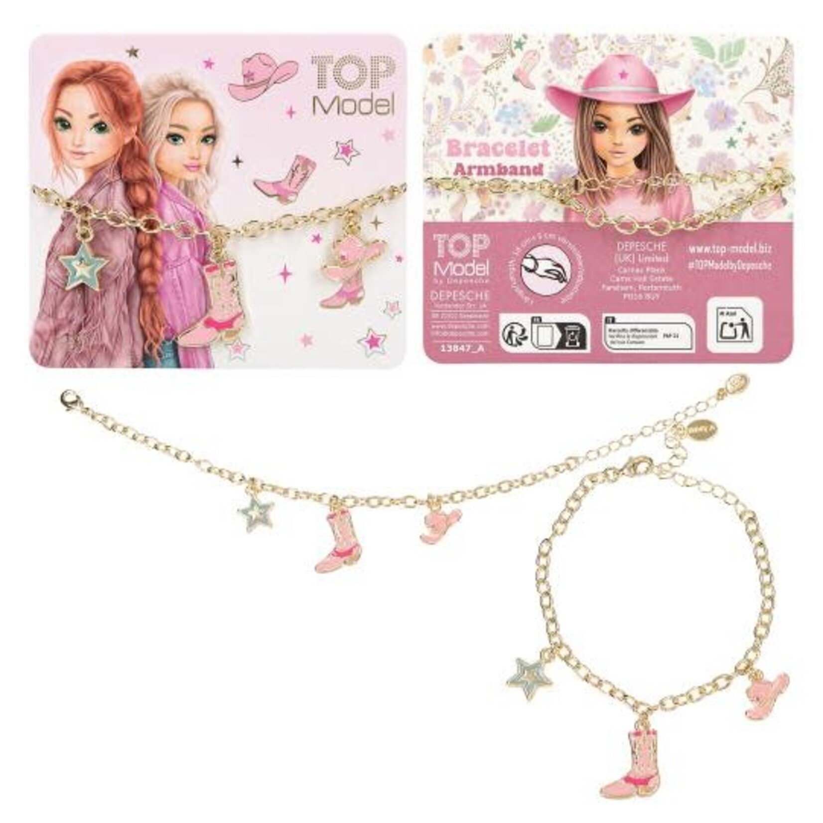 Topmodel TOPModel armband met bedels COWGIRL (per stuk)