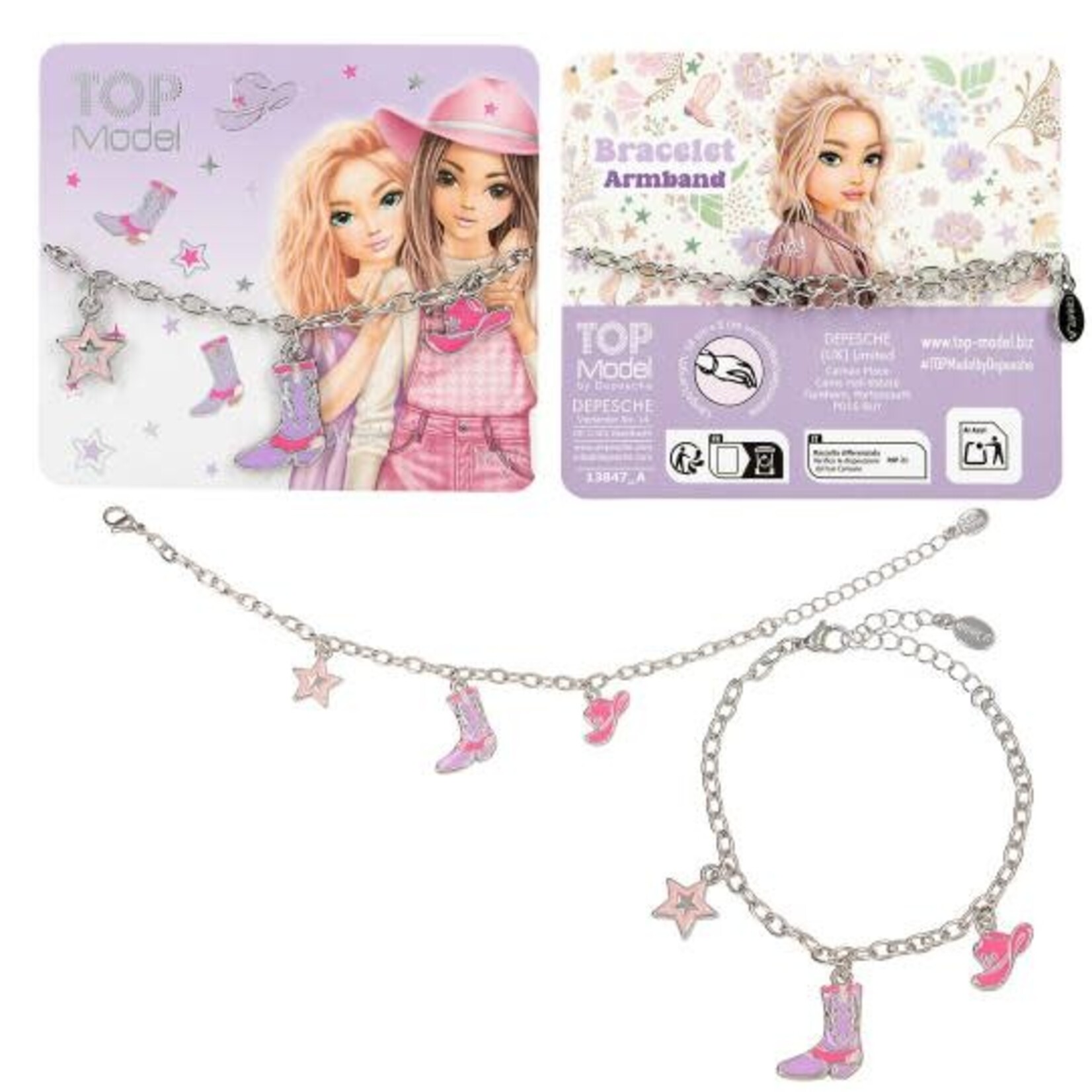 Topmodel TOPModel armband met bedels COWGIRL (per stuk)