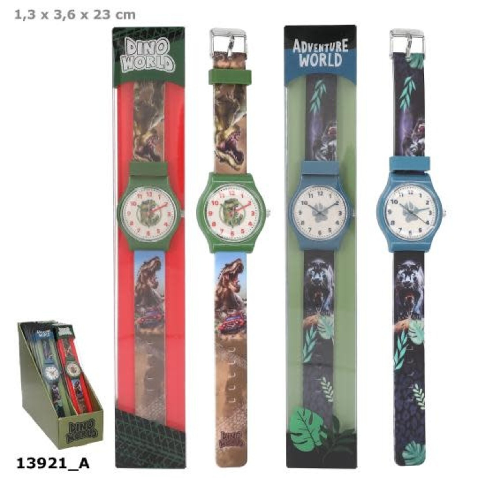 Dinoworld Dino World/ Adventure World  horloge (per stuk)
