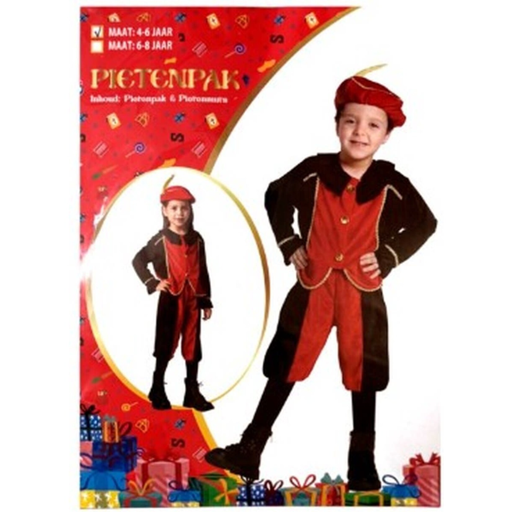 Geen Merk PIETENPAK ROOD  4-6 JAAR