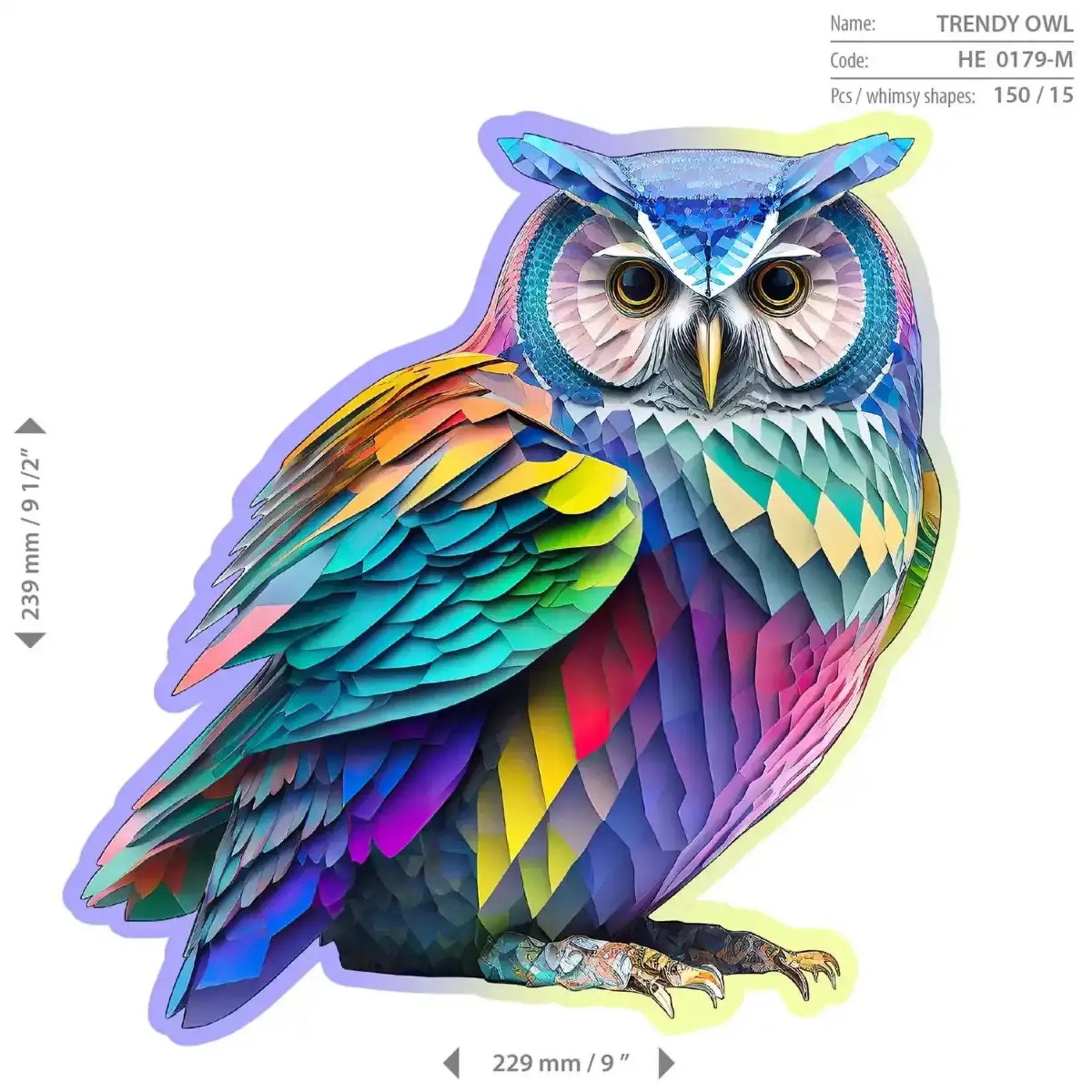 Wooden City Houten Legpuzzel Trendy Owl 150 pcs