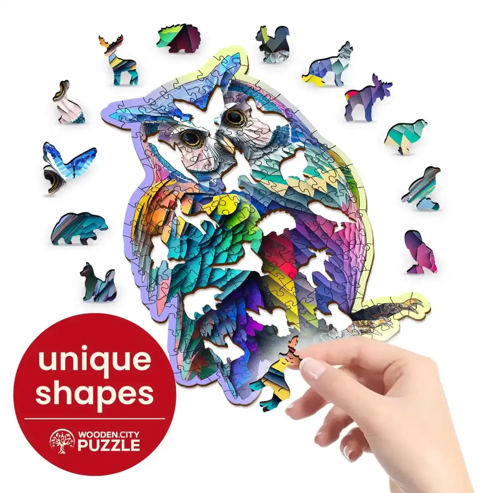 Wooden City Houten Legpuzzel Trendy Owl 150 pcs