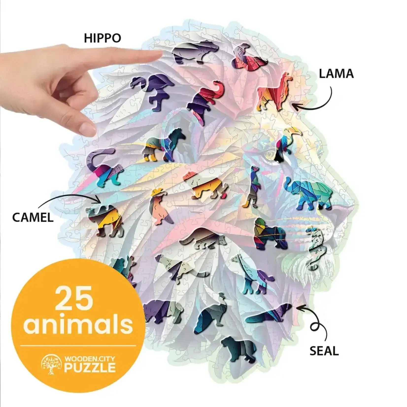 Wooden City Houten Legpuzzel Modern Lion 250 pcs