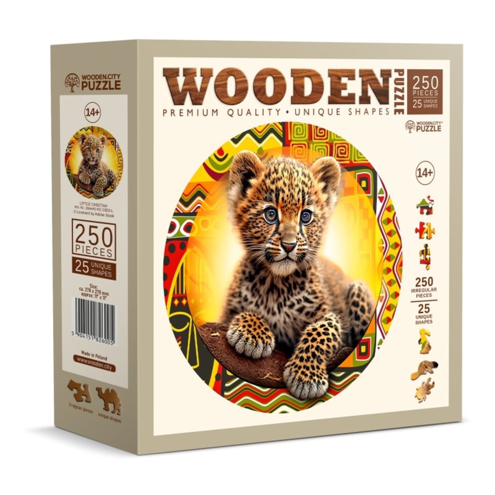 Wooden City Houten Legpuzzel NEW Cute Little Leopard 250 pcs