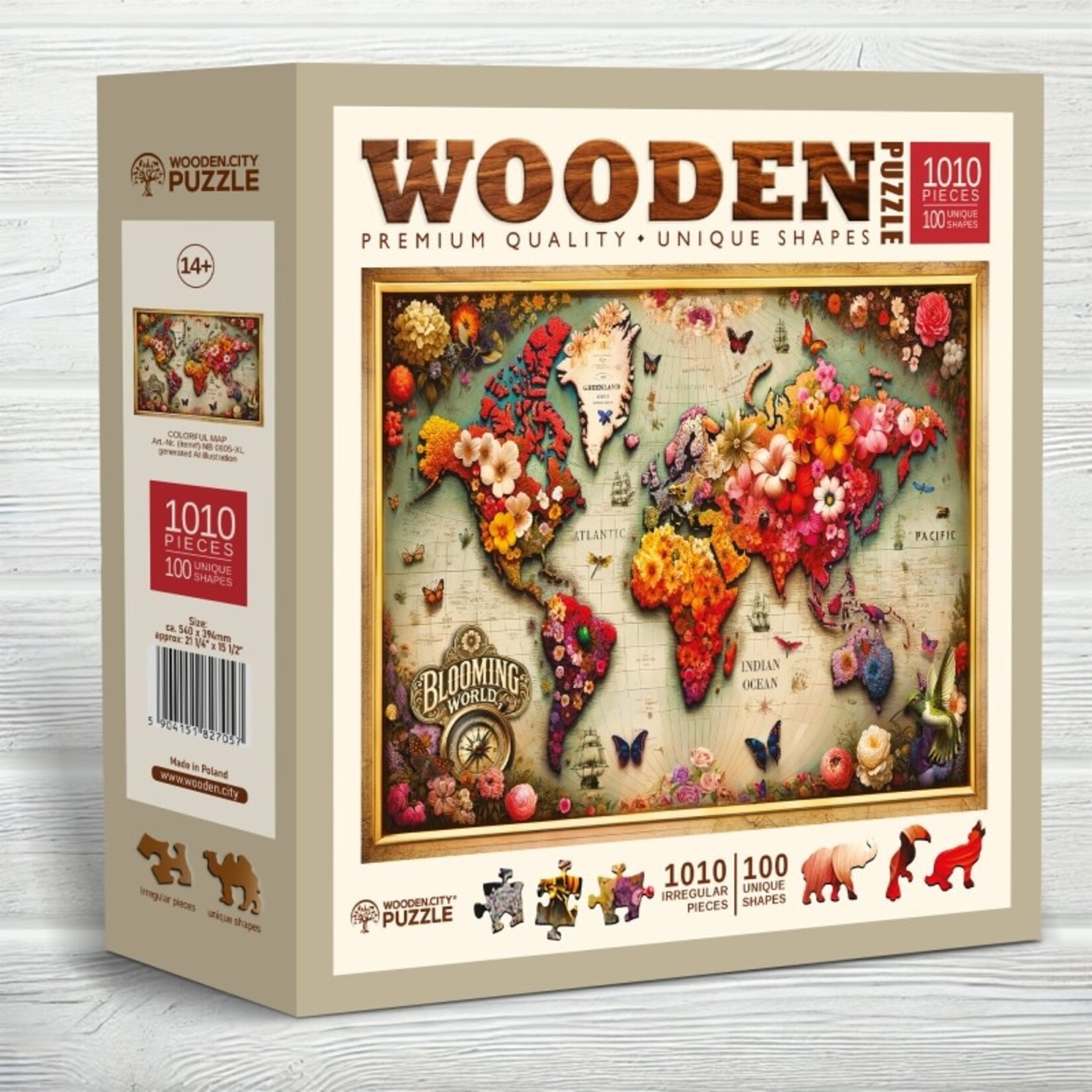Wooden City Houten Legpuzzel NEW Colorful Map 1010 pcs