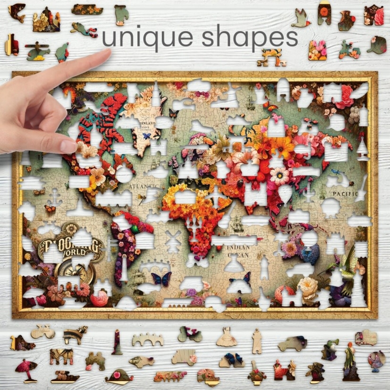 Wooden City Houten Legpuzzel NEW Colorful Map 1010 pcs