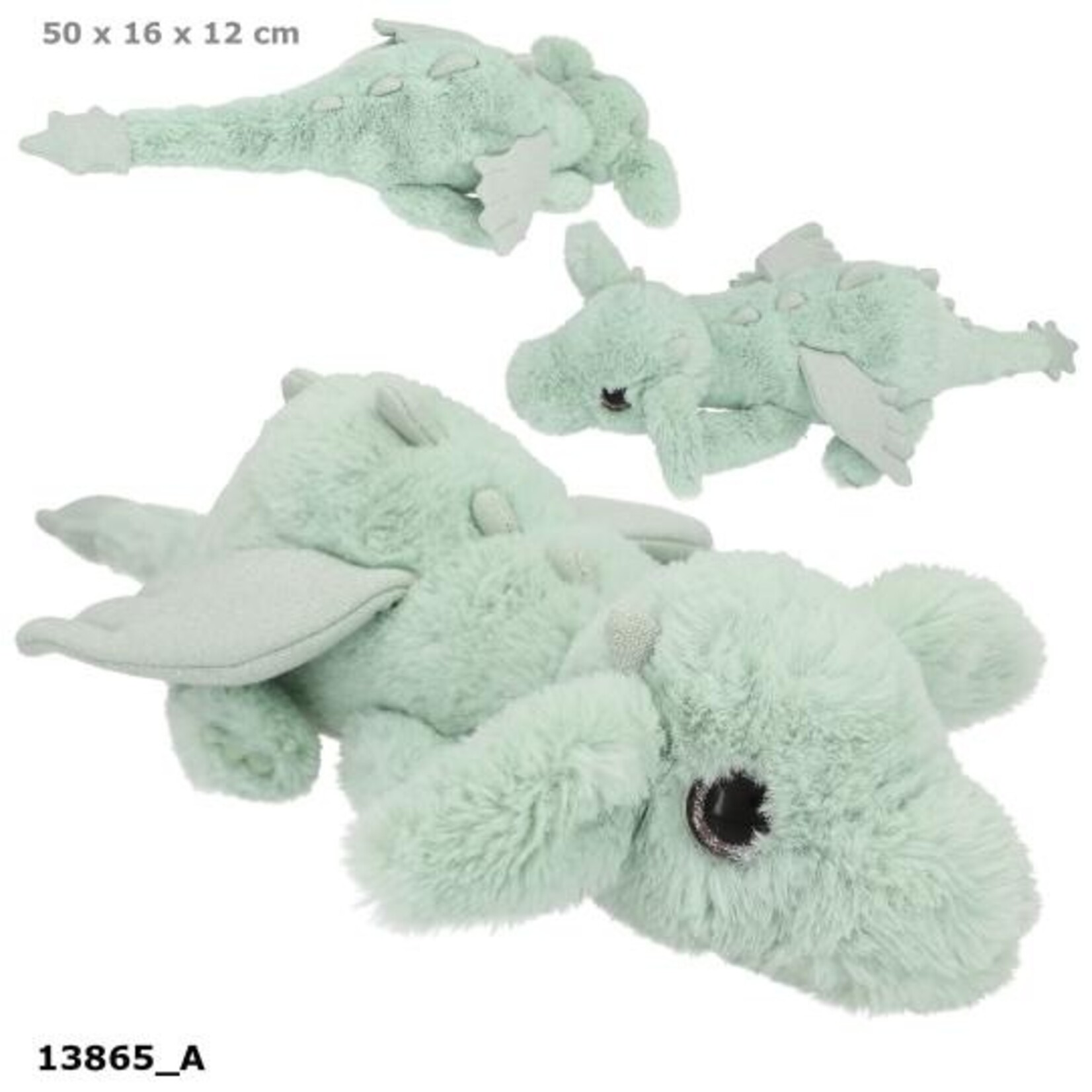 Topmodel SNUKIS knuffel draak groen