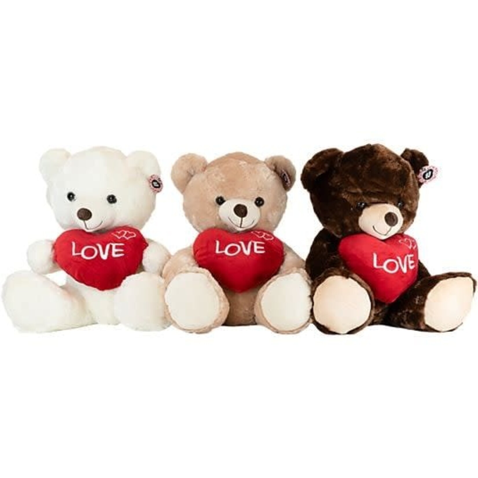 Jollyplush JollyPlush Bear with heart (50cm) (PER STUK)