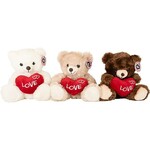 Jollyplush JollyPlush Bear with heart (25cm) (PER STUK)