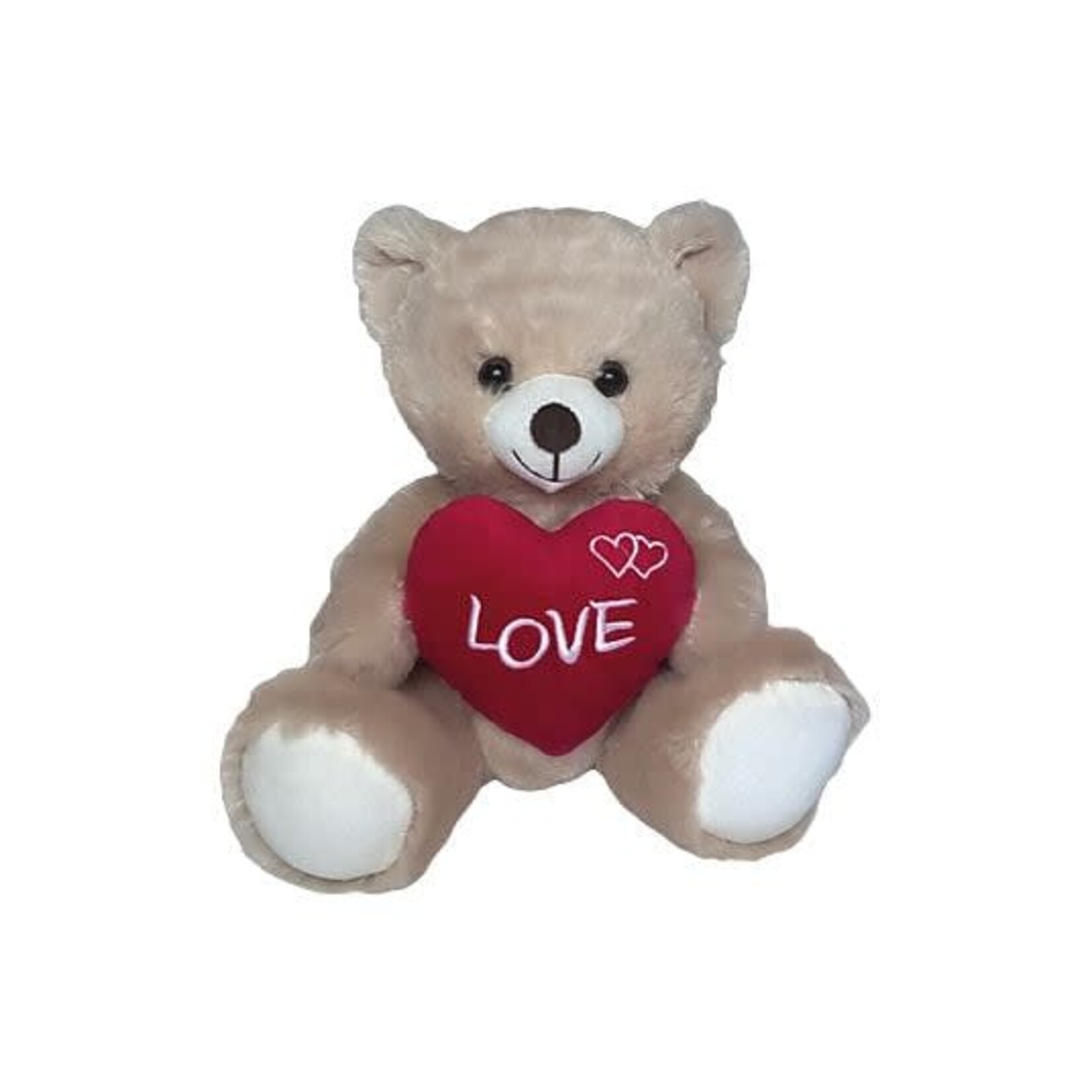 Jollyplush JollyPlush Bear with heart (25cm) (PER STUK)