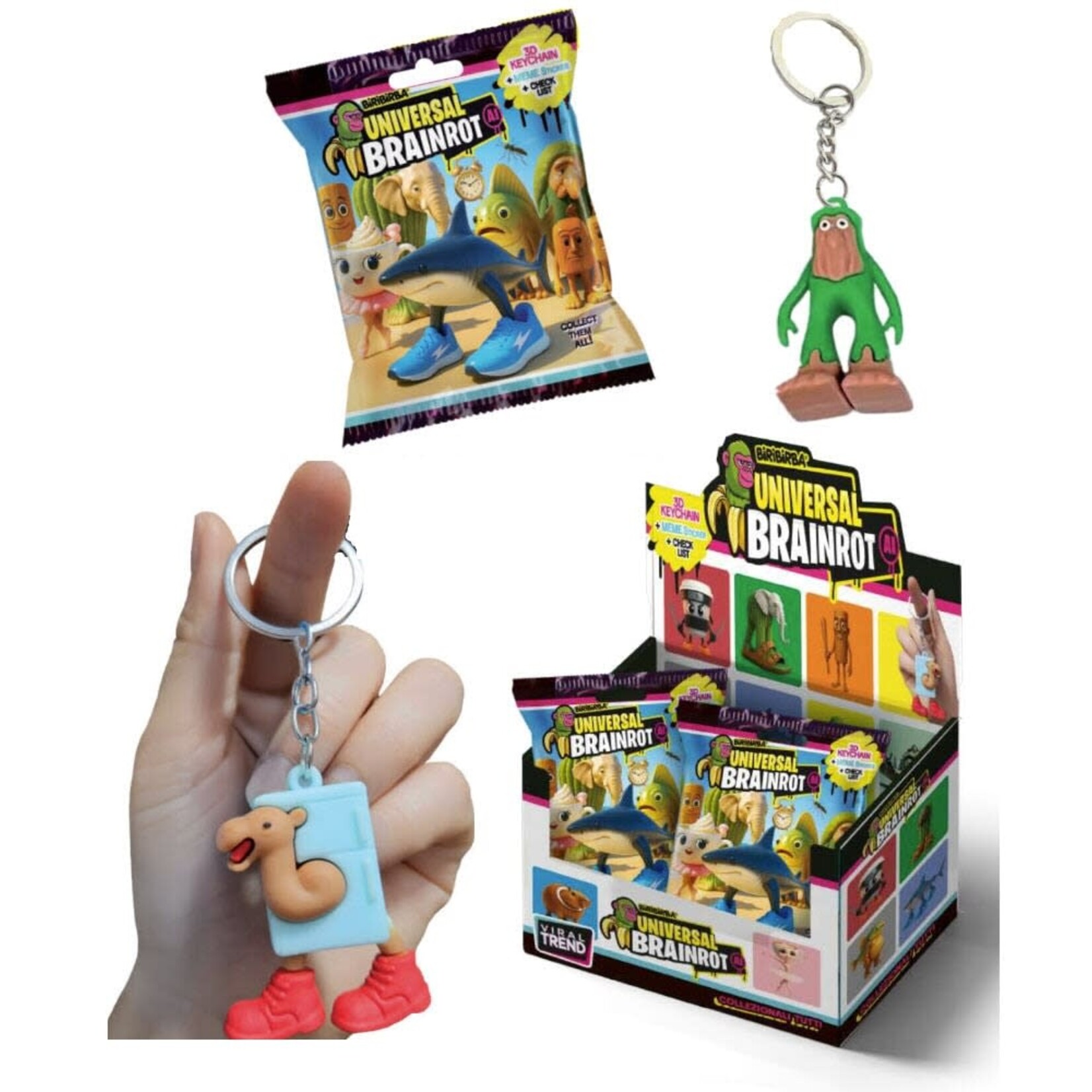 Universal Brainrot Universal Brainrot 3D key chain (per zakje)