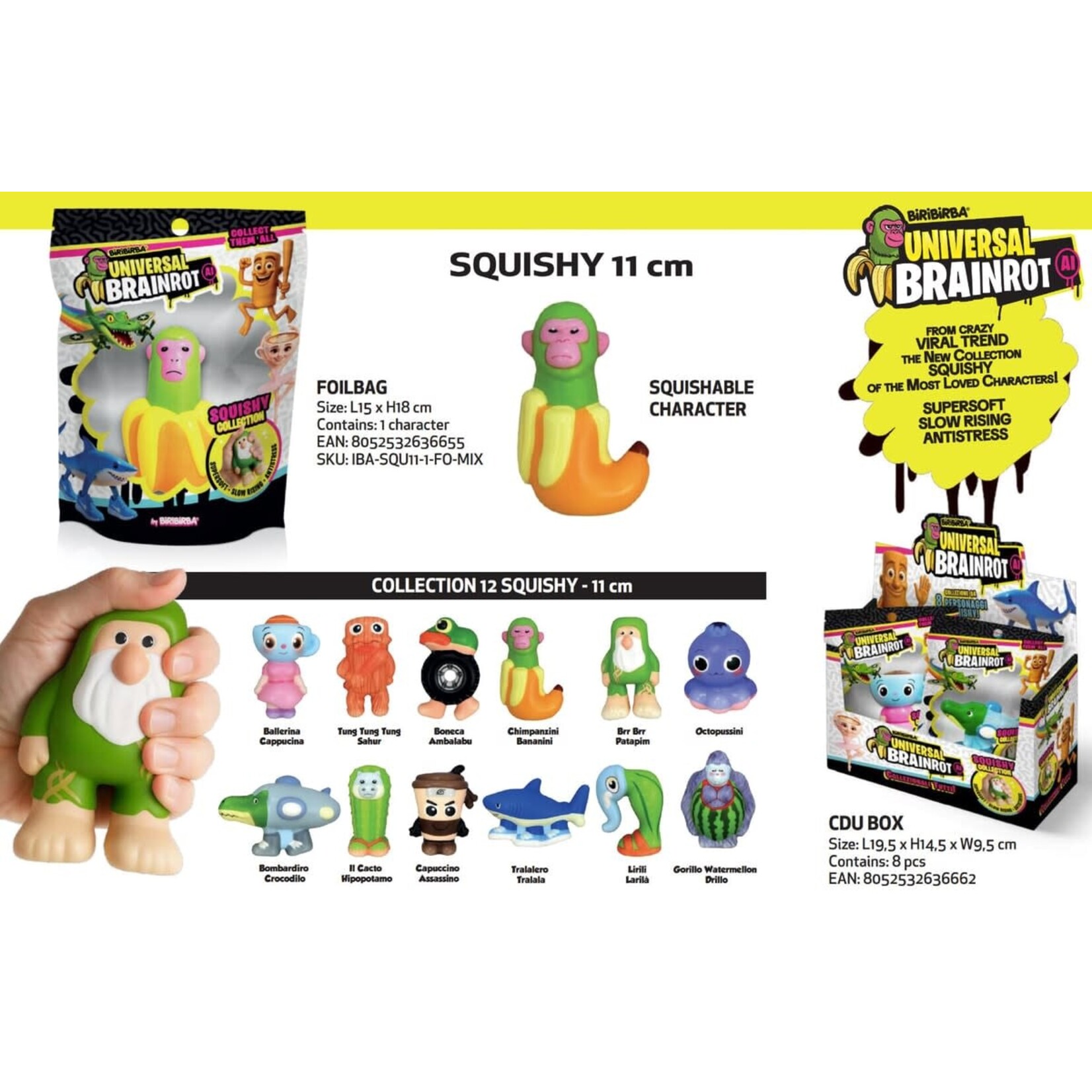 Universal Brainrot Universal Brainrot Squishy 11 cm