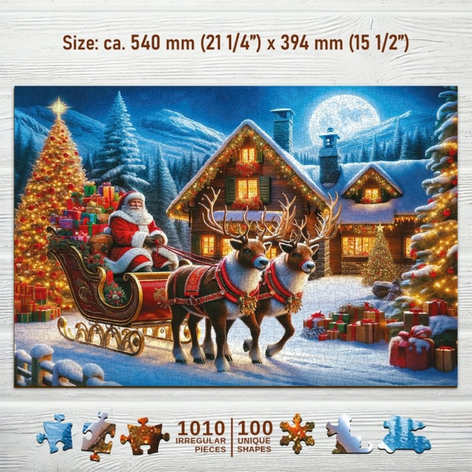 Wooden City Houten Legpuzzel NEW Santa is coming 1010 pcs