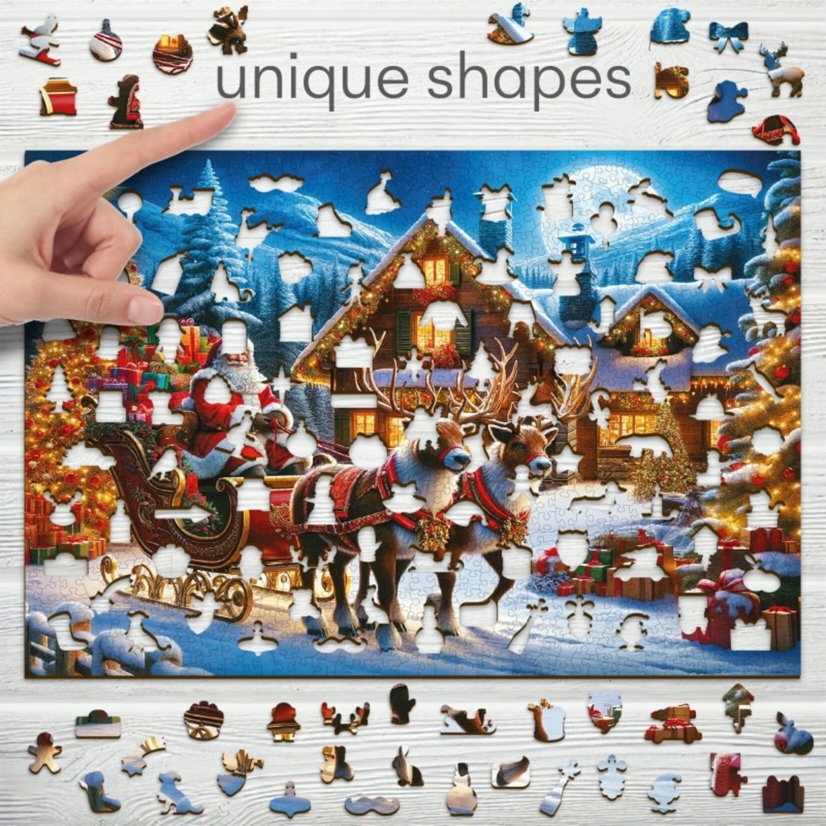 Wooden City Houten Leg puzzel NEW Santa is coming 1010 pcs