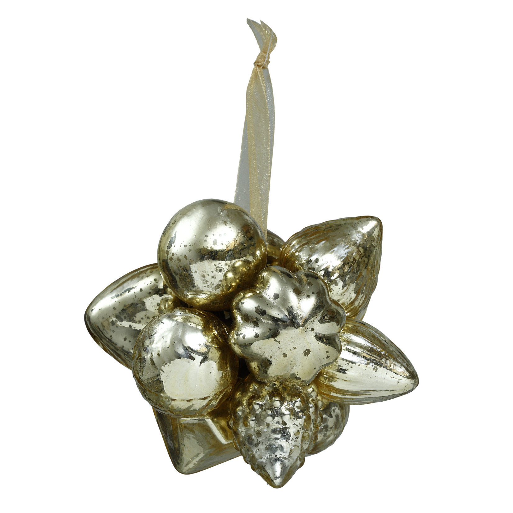 PTMD Xmas Liv glass gold ornament hanger