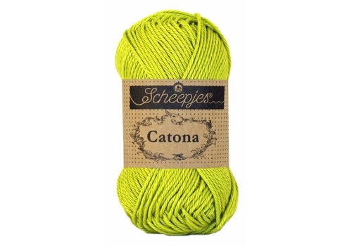 Scheepjes Scheepjes Catona 50 gram - 245 Green Yellow - Katoen garen - Groen