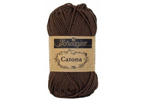 Scheepjes Scheepjes Catona 50 gram - 162 Black Coffee - Katoen garen - Bruin