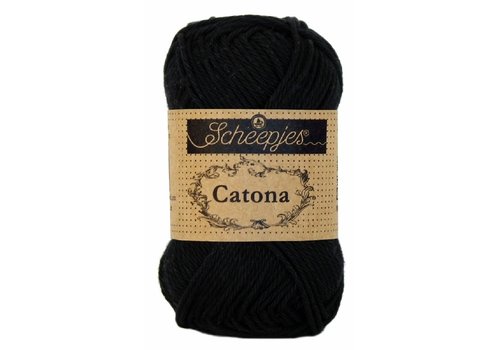 Scheepjes Scheepjes Catona 50 gram - 110 Jet Black - Katoen garen - Zwart