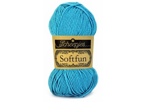 Scheepjes Scheepjes Softfun -  2511 Dark Turquoise - 60% katoen en 40% acryl - Blauw