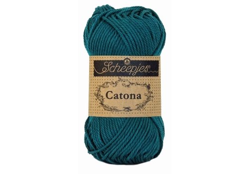 Scheepjes Scheepjes Catona 25 gram - 401 Dark Teal - Katoen garen - Blauw