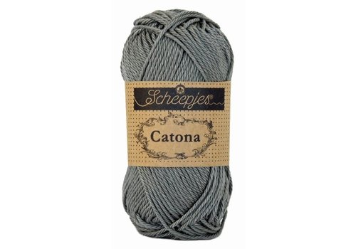 Scheepjes Scheepjes Catona 25 gram - 242 Metal Grey - Katoen garen - Grijs