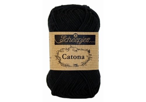 Scheepjes Scheepjes Catona 25 gram - 110 Jet Black - Katoen garen - Zwart