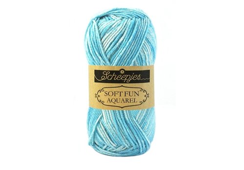 Scheepjes Scheepjes Softfun Aquarel - 801 Skyscape - 60% katoen en 40% acryl - Blauw