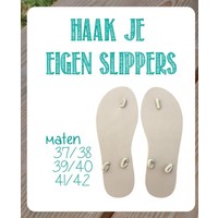 Haak je eigen Slippers maat 37/38