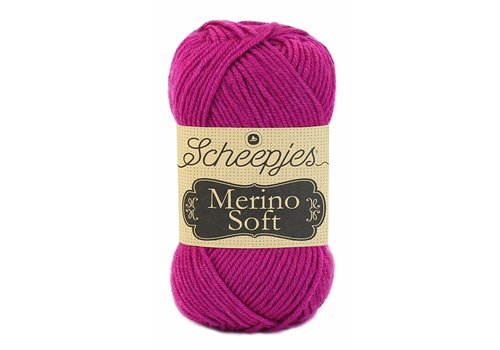 Scheepjes Scheepjes Merino soft - 636 Carney - 50% Superwash Merinowol, 25% microvezel en 25% acryl - Paars