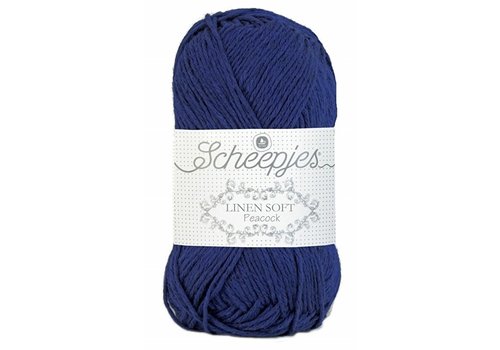 Scheepjes Scheepjes Linen soft - 611 - 27% linnen, 47% katoen en 26% acryl - Blauw