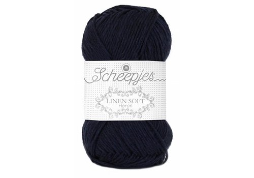 Scheepjes Scheepjes Linen soft - 621 - 27% linnen, 47% katoen en 26% acryl - Donker Blauw