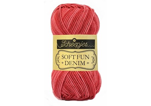 Scheepjes Scheepjes Softfun Denim - 514 - 60% katoen en 40% acryl - Rood